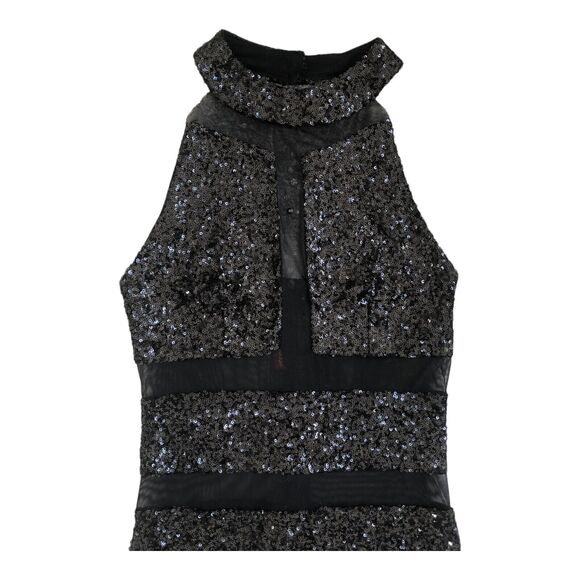 L'Impasse NY Black Sequin and Mesh Sexy Bodycon Party Dress Size S - Picture 10 of 13